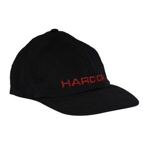 Dior Mens Hardior Embroidered Logo 6 Panal Cap Medium Black Red Cotton Hat